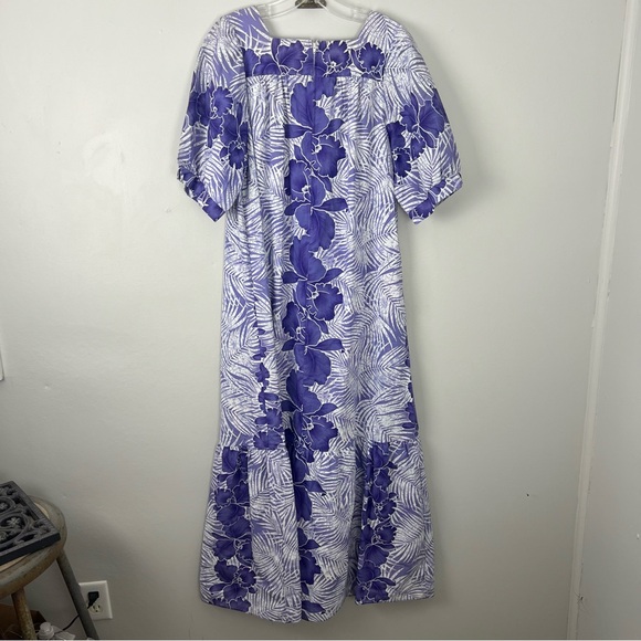 Royal Creations Hawaiian Purple Floral Maxi Dress - Picture 6 of 8
